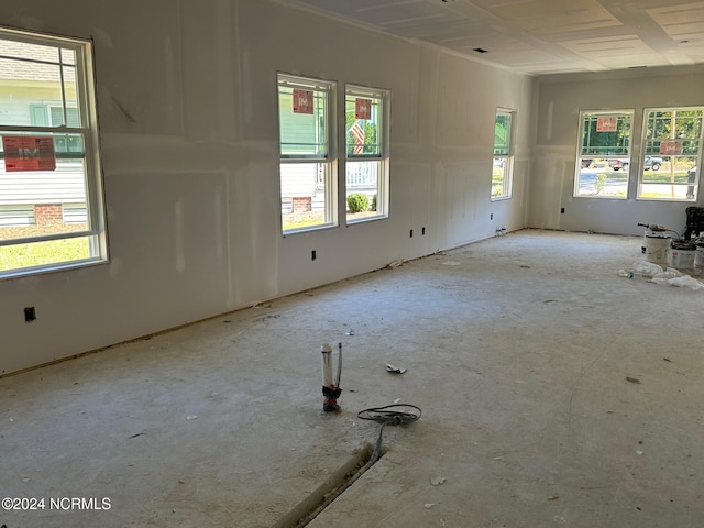 spare room with a wealth of natural light