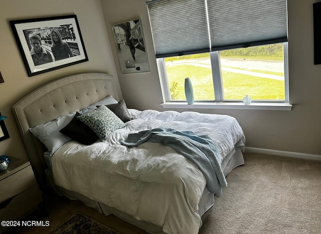 view of carpeted bedroom