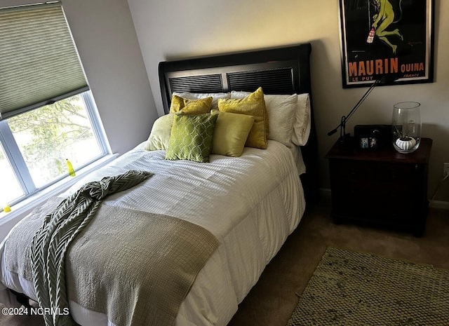 view of carpeted bedroom