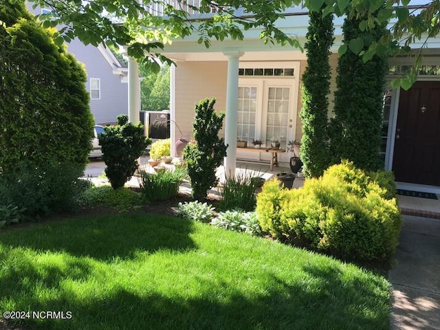 exterior space with a front lawn