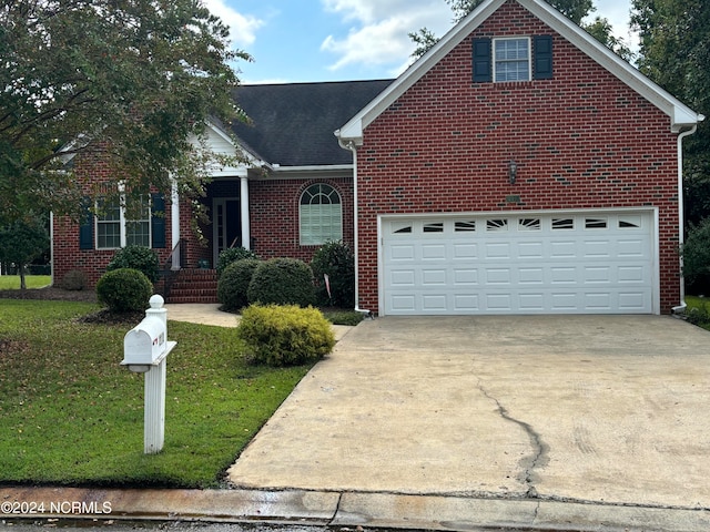 front facade with a front lawn