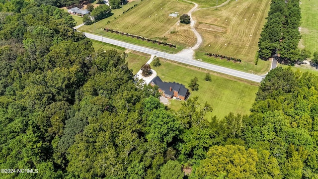 drone / aerial view featuring a rural view