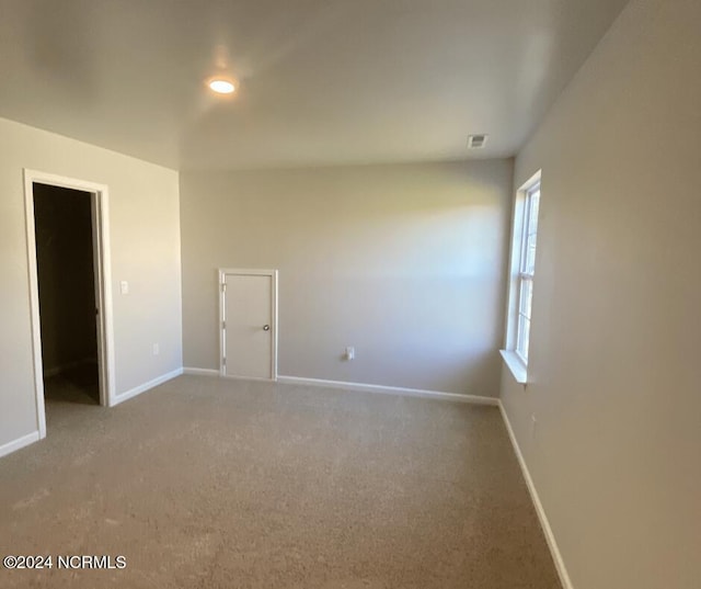 view of carpeted empty room