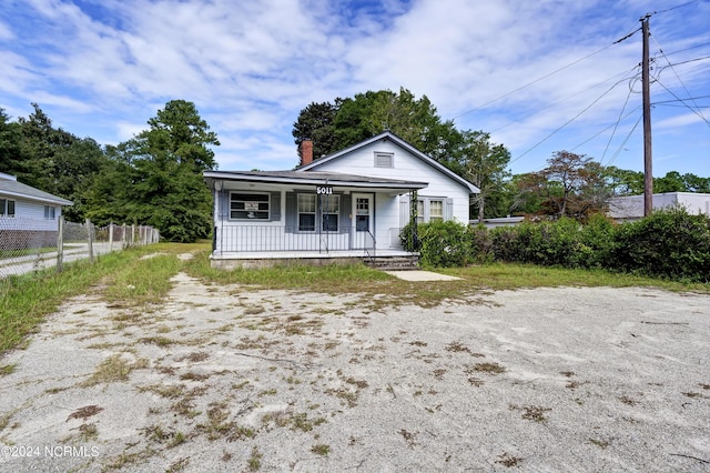 bungalow-style house featuring a porch