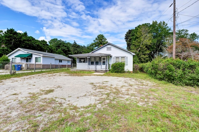 view of front of home with a porch