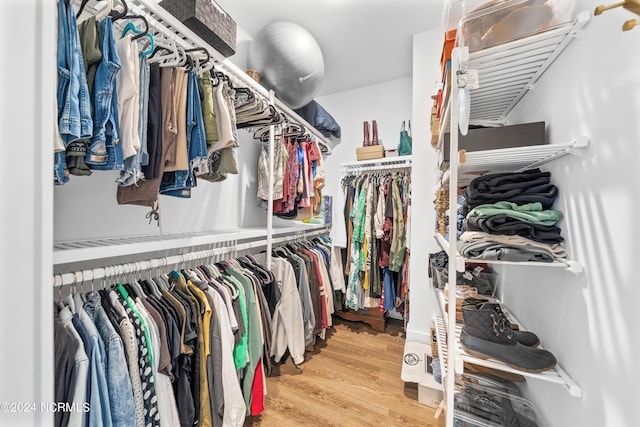 1305 Mackerel Ln Unit 1, Carolina Beach, NC 28428 - walk in closet with wood finished floors