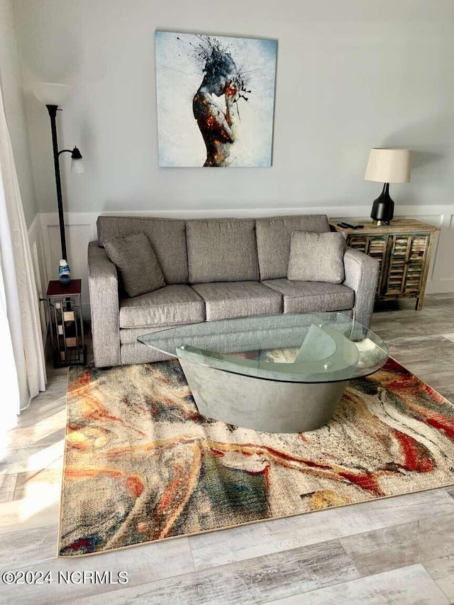 living room featuring hardwood / wood-style flooring