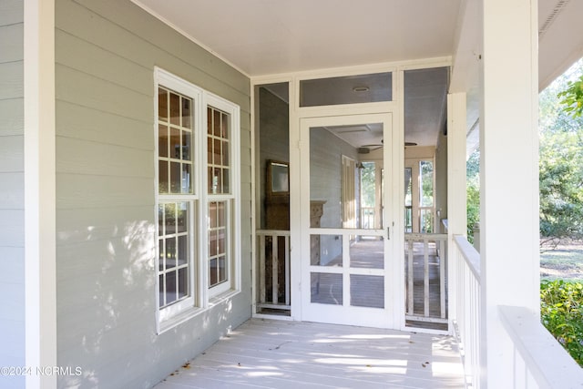 view of doorway to property