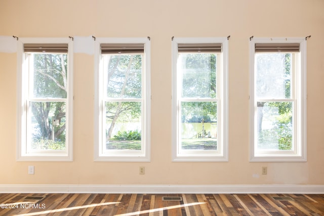 doorway featuring hardwood / wood-style floors