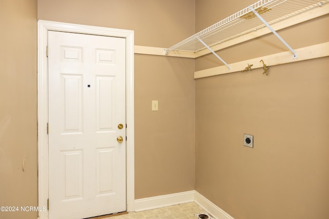 laundry area with electric dryer hookup