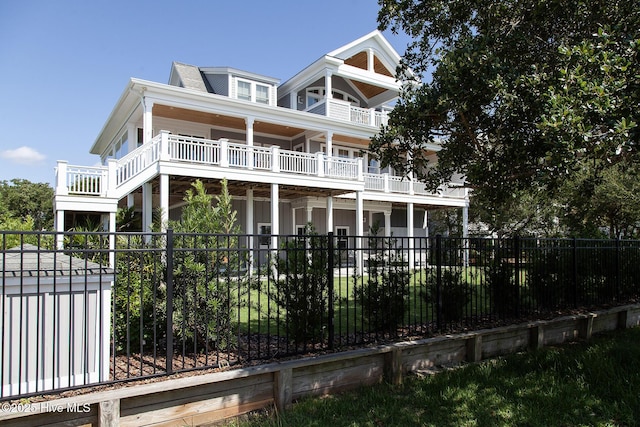 exterior space with a balcony