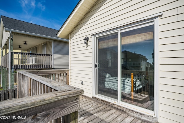 view of wooden deck