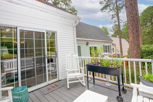 view of wooden deck
