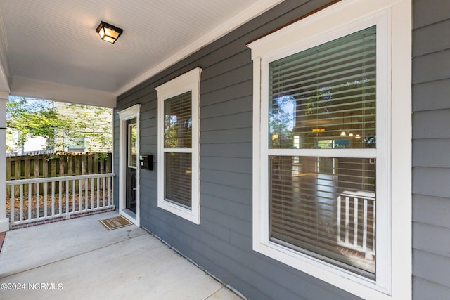 view of patio with covered porch