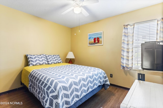 200 Lake Park Blvd S Unit 7A, Carolina Beach, NC 28428 - bedroom featuring wood finished floors, multiple windows, and a ceiling fan