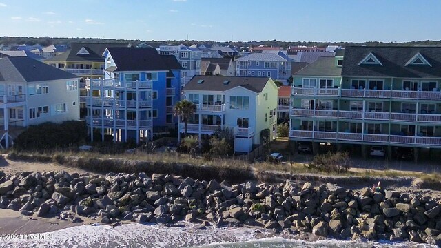 property view of water featuring a view of the beach