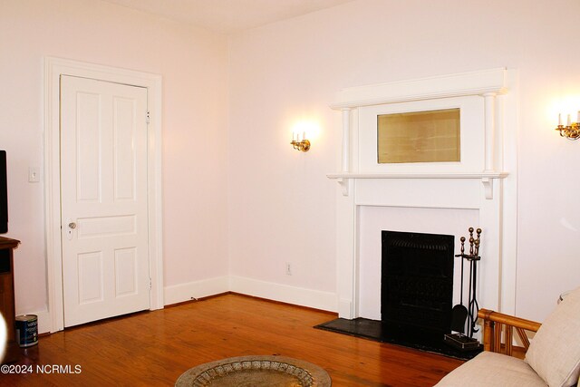 living room featuring wood-type flooring