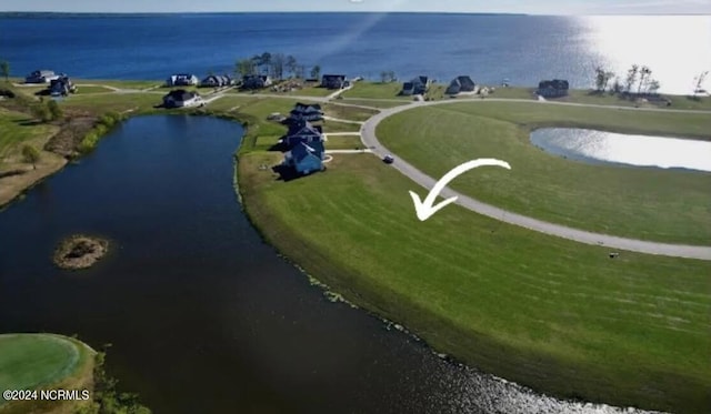 123 Majestic Cir, Merry Hill, NC 27957 - aerial view featuring a water view