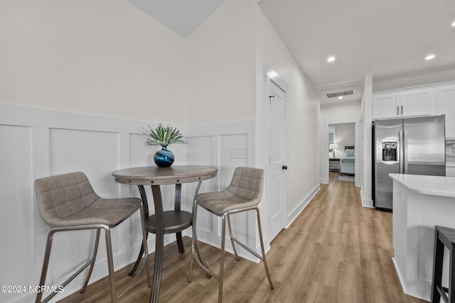 dining room featuring light hardwood / wood-style floors