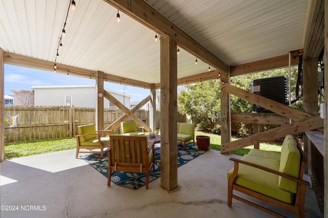 view of patio / terrace with an outdoor living space