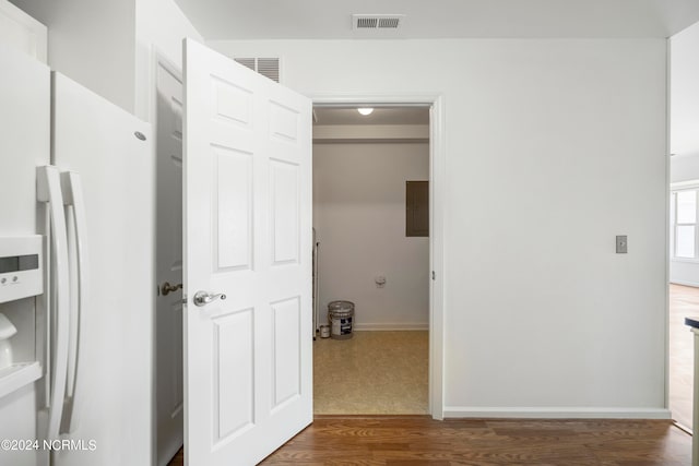 hallway featuring hardwood / wood-style floors