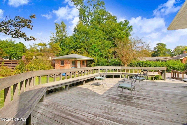 view of wooden terrace