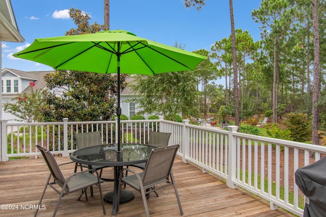 view of wooden deck