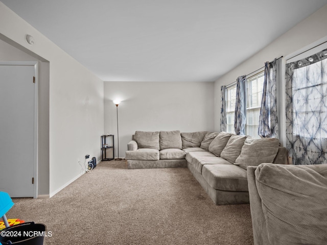 view of carpeted living room