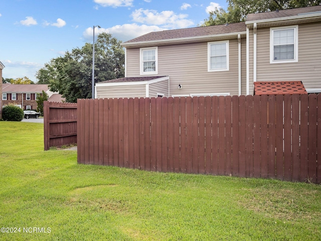 exterior space with a lawn