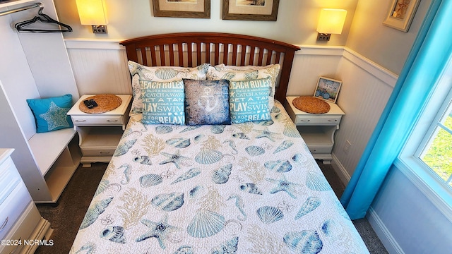 view of carpeted bedroom