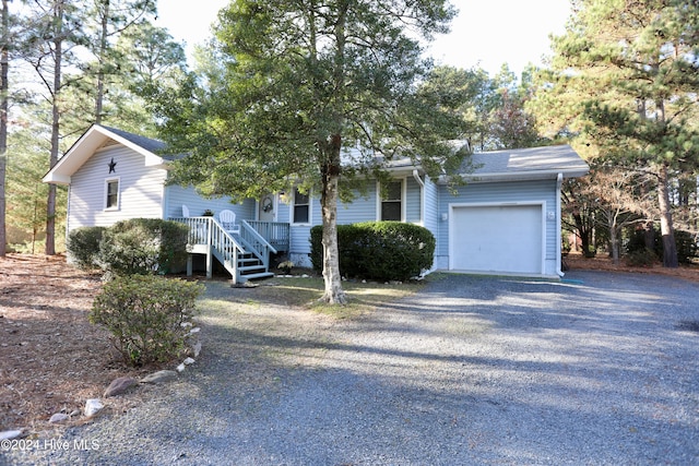 view of front facade featuring a garage