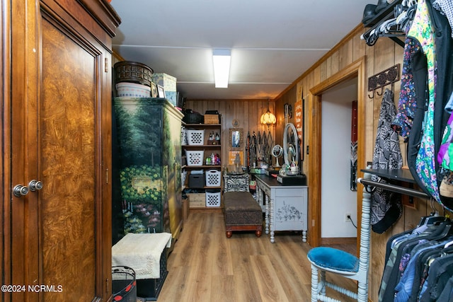 interior space featuring wood-type flooring