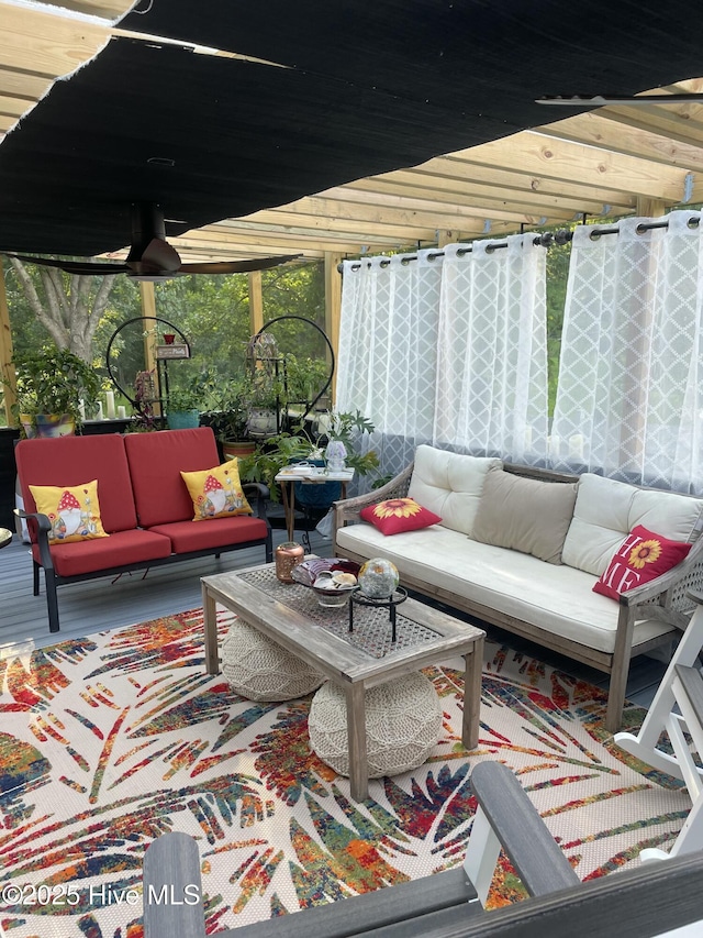 exterior space with a sunroom