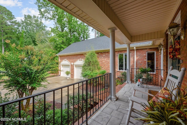 balcony with covered porch