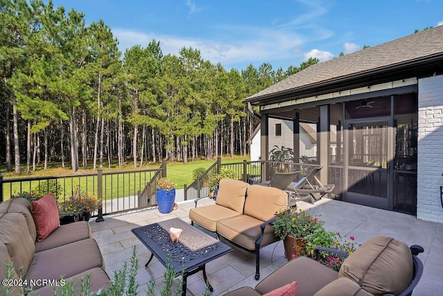 79 Bishop Branch Ln SE, Leland, NC 28451 - view of patio featuring outdoor lounge area