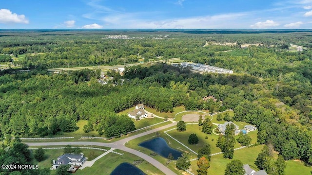 79 Bishop Branch Ln SE, Leland, NC 28451 - aerial view of property and surrounding area with a forest