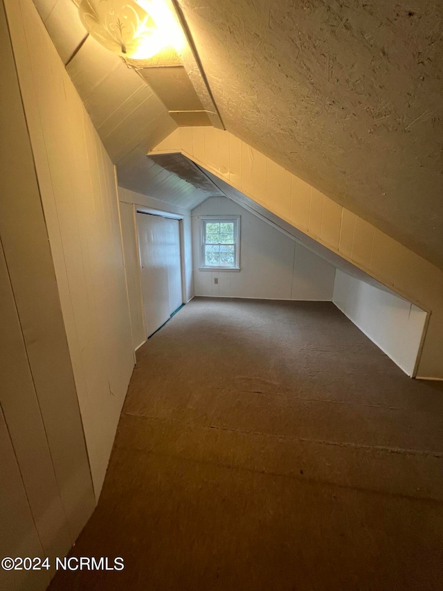 bonus room with vaulted ceiling