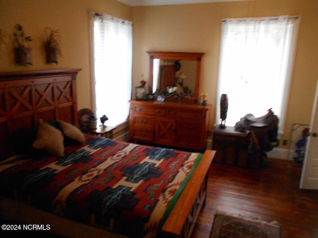 bedroom featuring hardwood / wood-style floors