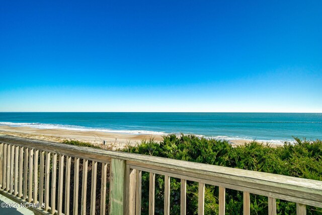 water view featuring a beach view