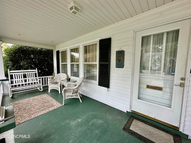 view of patio / terrace featuring covered porch