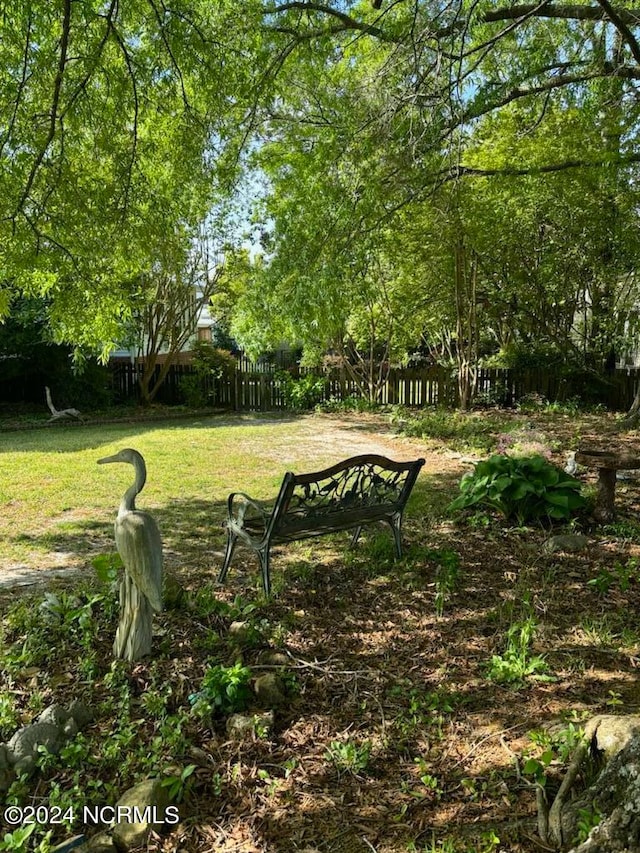 view of community featuring a lawn