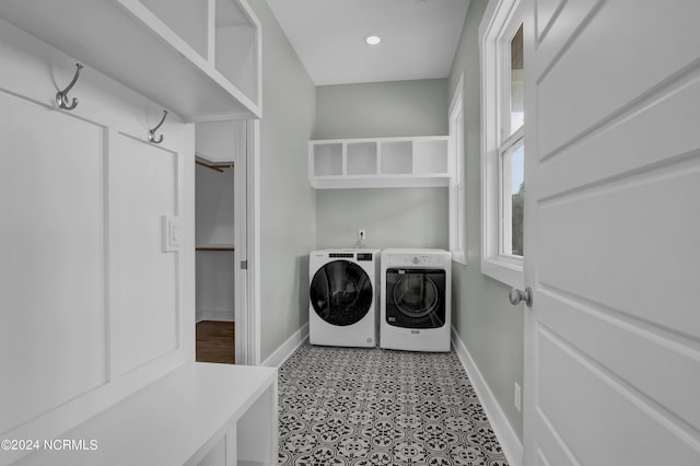 laundry area featuring separate washer and dryer