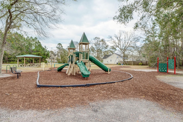 view of playground featuring a gazebo