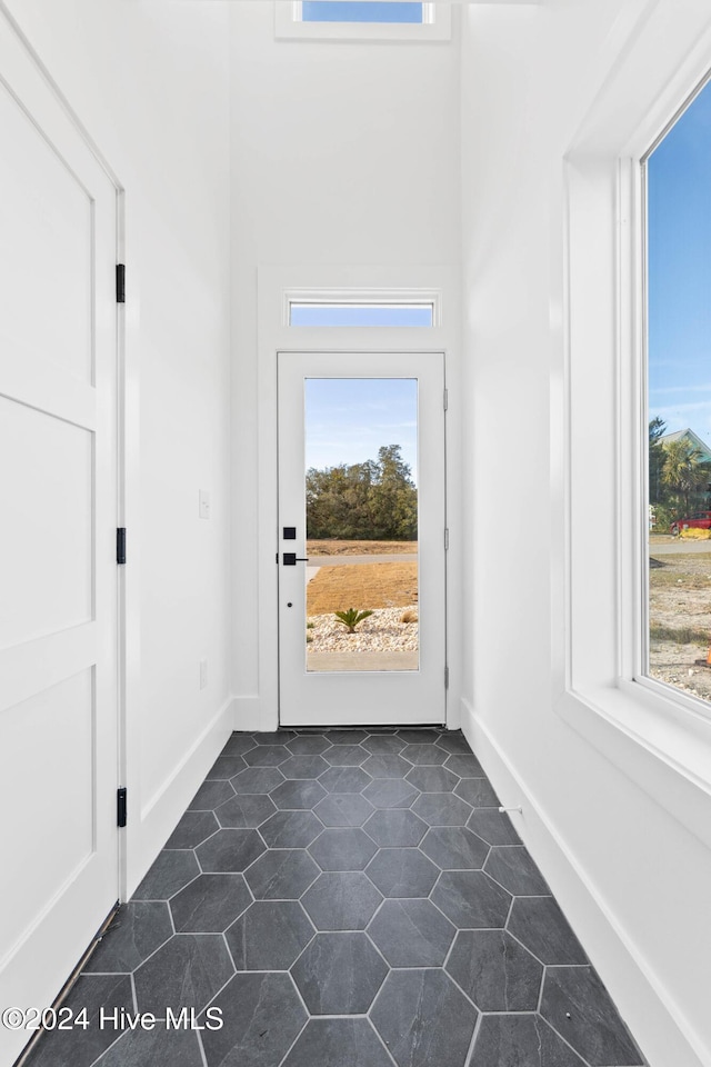 doorway to outside featuring plenty of natural light