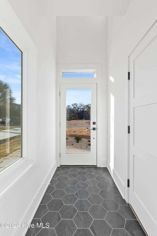 view of tiled entrance foyer