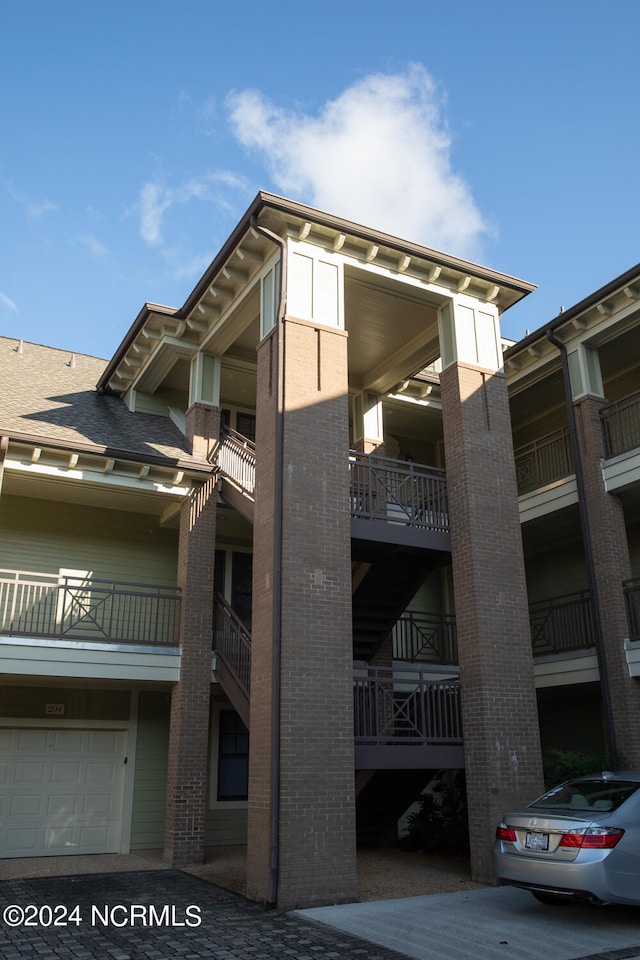 view of property with a garage