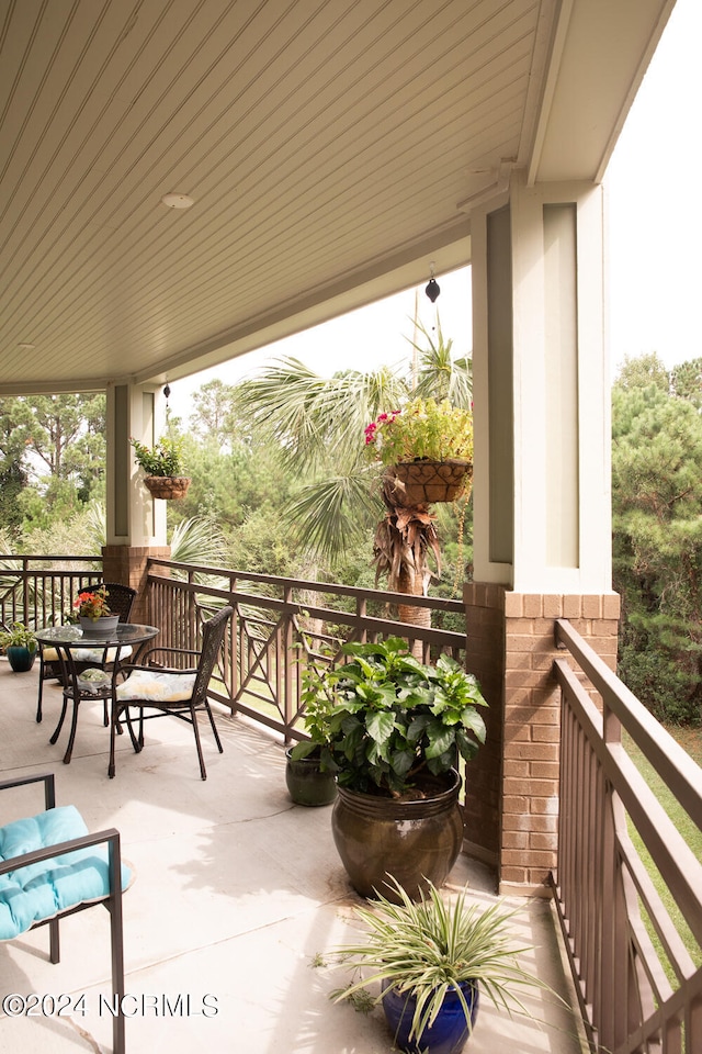 view of balcony