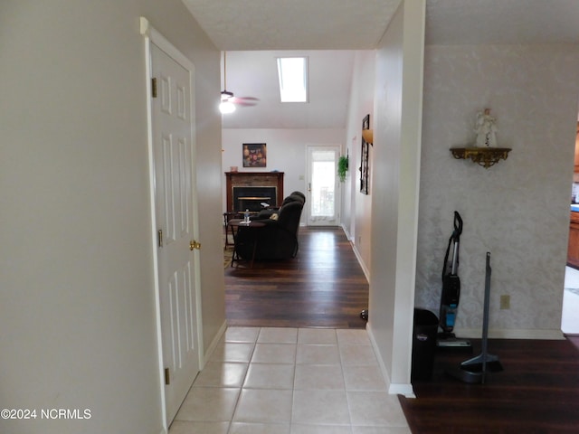 corridor featuring light hardwood / wood-style floors