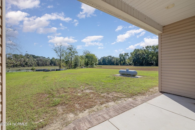 view of yard featuring a patio