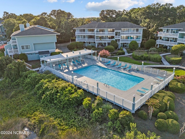 view of pool with a patio area